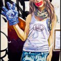 Graffiti-Frau-mit-Auge-im-Handschuh-Athen-2013